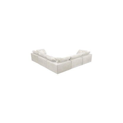 Cozy Cream Velvet Comfort Modular Sectional