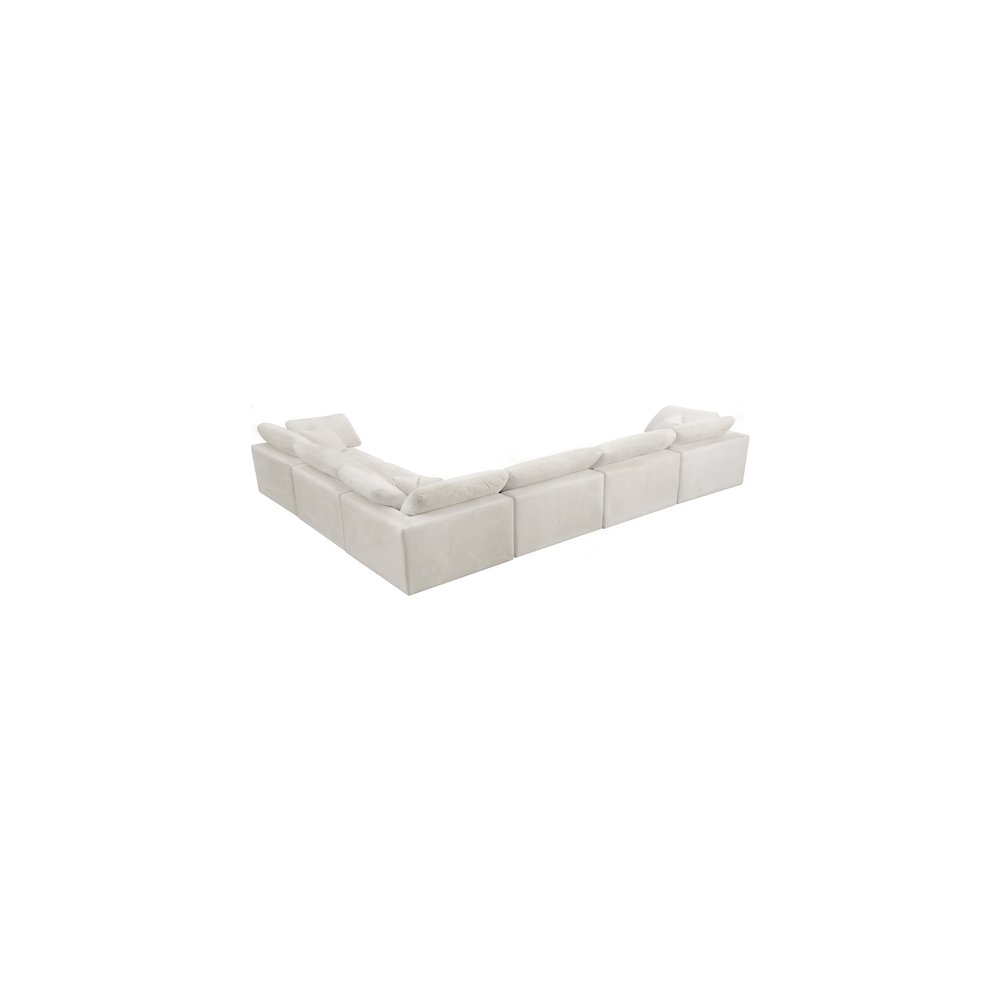Cozy Cream Velvet Comfort Modular Sectional