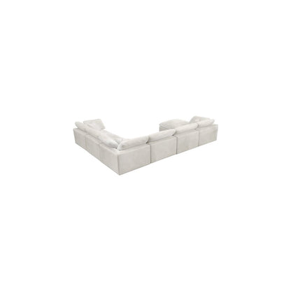 Cozy Cream Velvet Comfort Modular Sectional