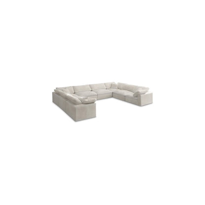 Cozy Cream Velvet Comfort Modular Sectional