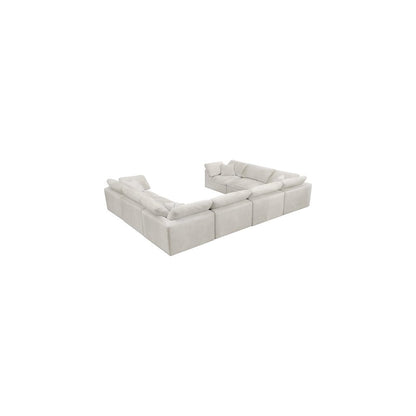 Cozy Cream Velvet Comfort Modular Sectional