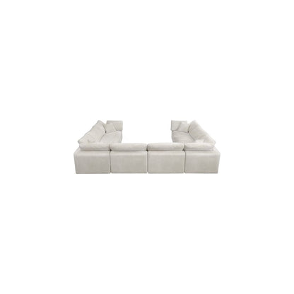 Cozy Cream Velvet Comfort Modular Sectional