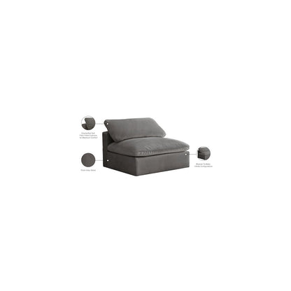 Cozy Grey Velvet Chair