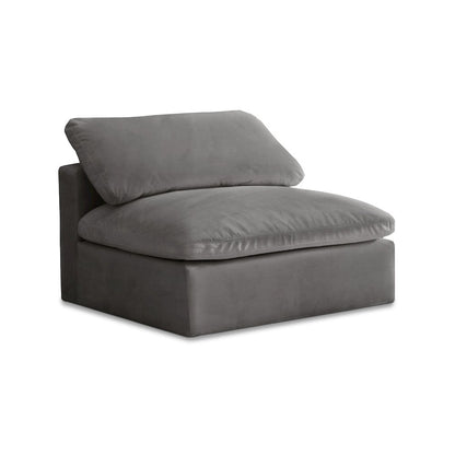 Cozy Grey Velvet Chair