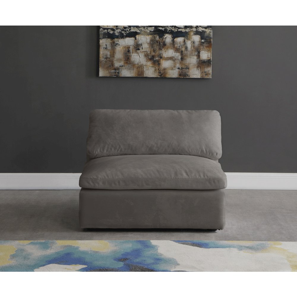 Cozy Grey Velvet Chair