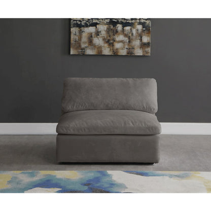 Cozy Grey Velvet Chair