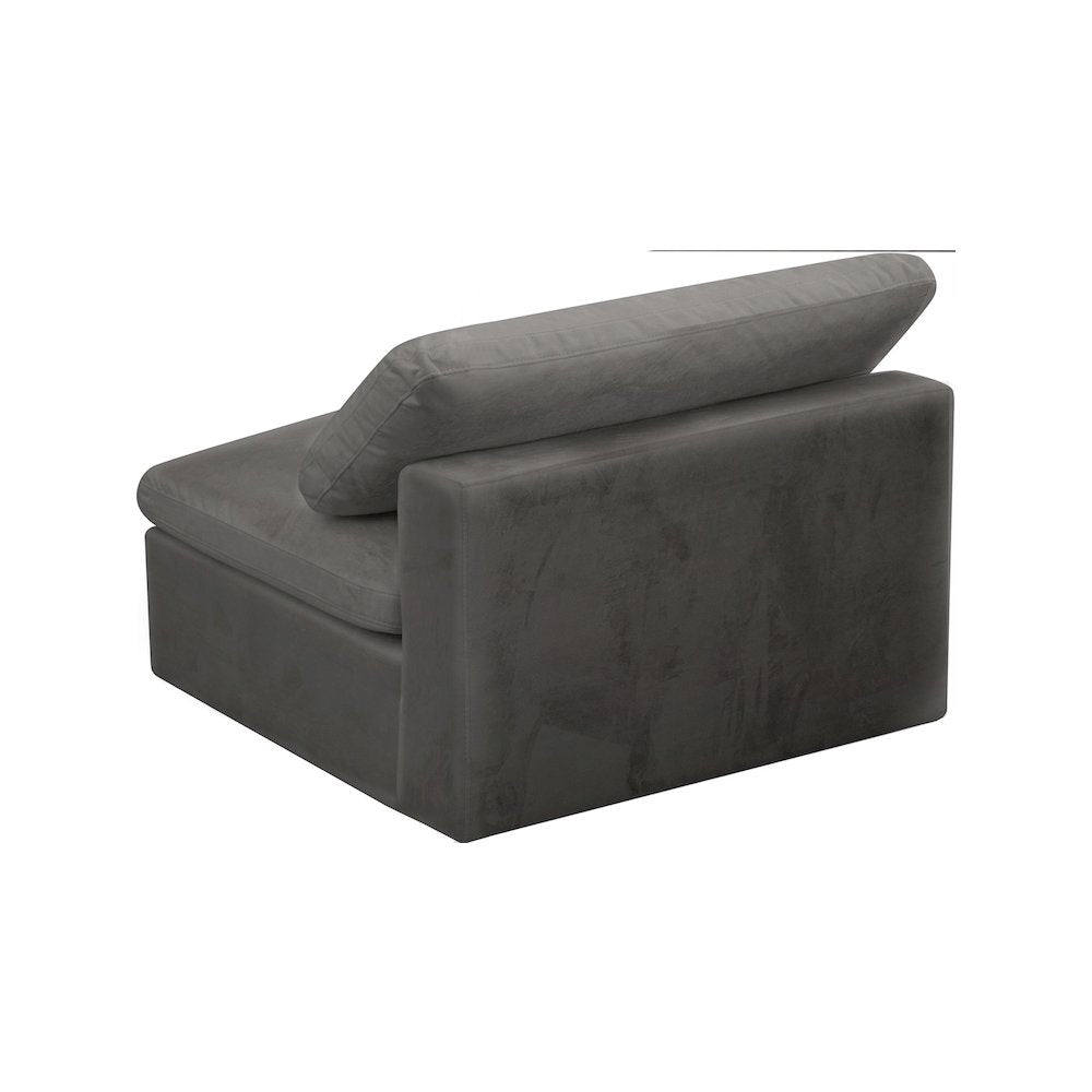 Cozy Grey Velvet Chair