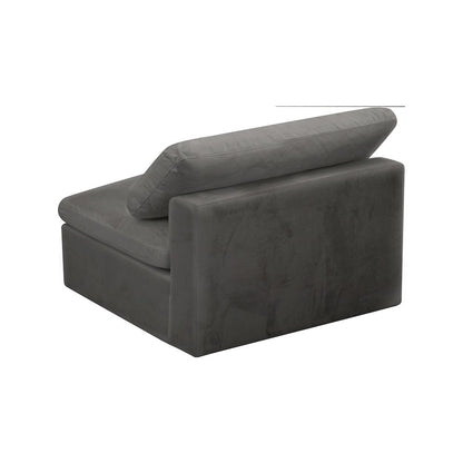 Cozy Grey Velvet Chair