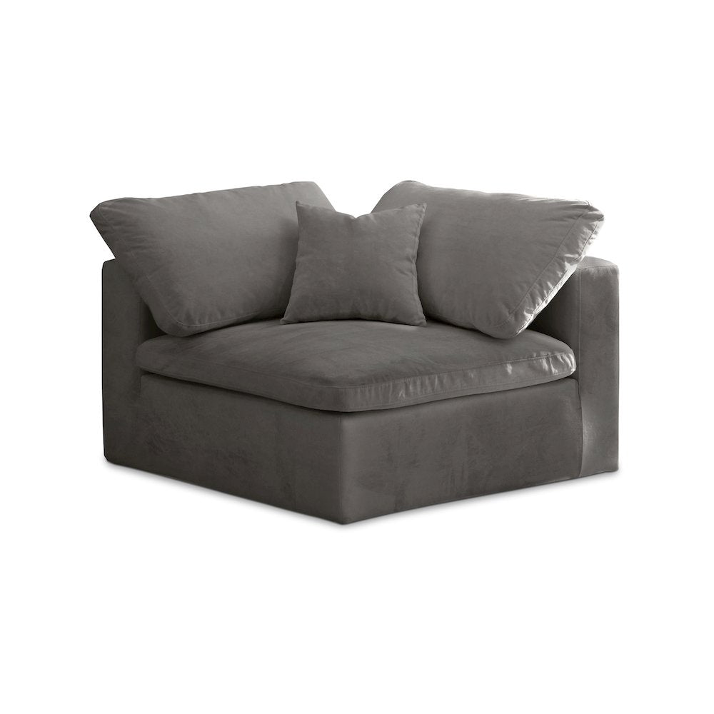 Cozy Grey Velvet Chair