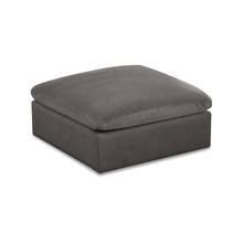 Cozy Grey Velvet Ottoman