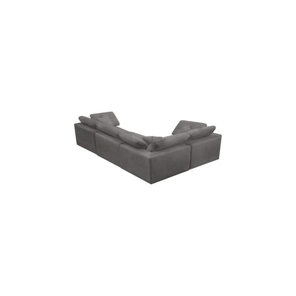 Cozy Grey Velvet Modular Sectional