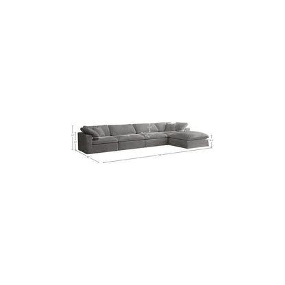 Cozy Grey Velvet Comfort Modular Sectional