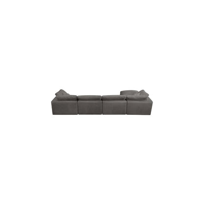 Cozy Grey Velvet Comfort Modular Sectional