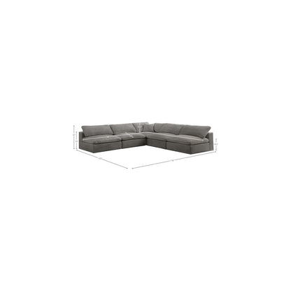 Cozy Grey Velvet Comfort Modular Sectional