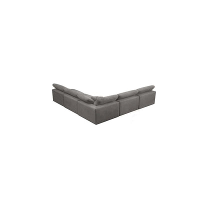 Cozy Grey Velvet Comfort Modular Sectional