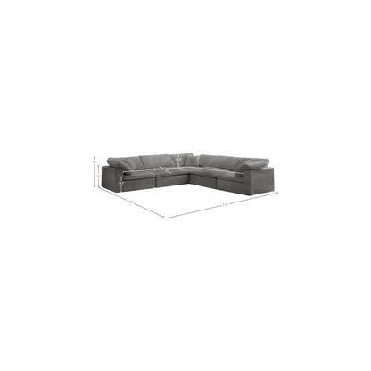 Cozy Grey Velvet Comfort Modular Sectional