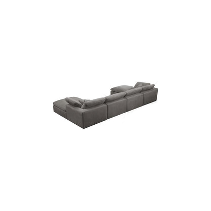 Cozy Grey Velvet Comfort Modular Sectional