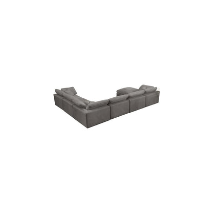 Cozy Grey Velvet Comfort Modular Sectional