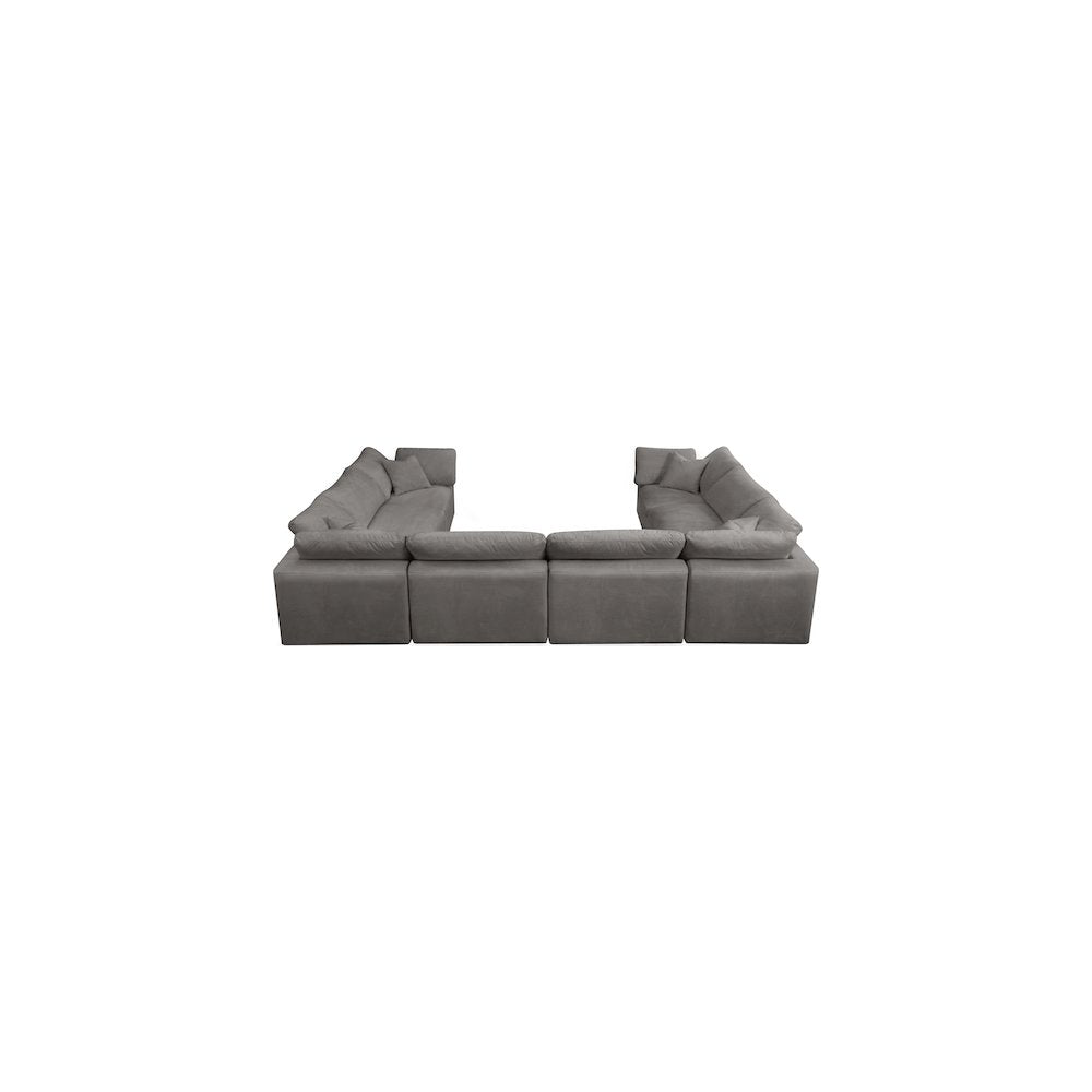 Cozy Grey Velvet Comfort Modular Sectional