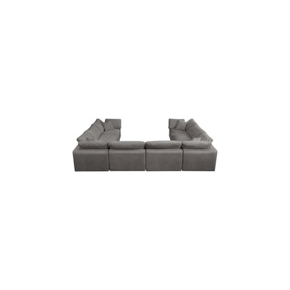 Cozy Grey Velvet Comfort Modular Sectional