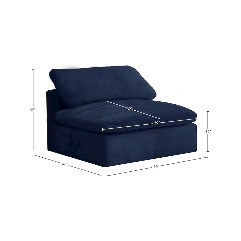Cozy Navy Velvet Chair