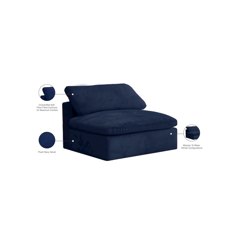 Cozy Navy Velvet Chair