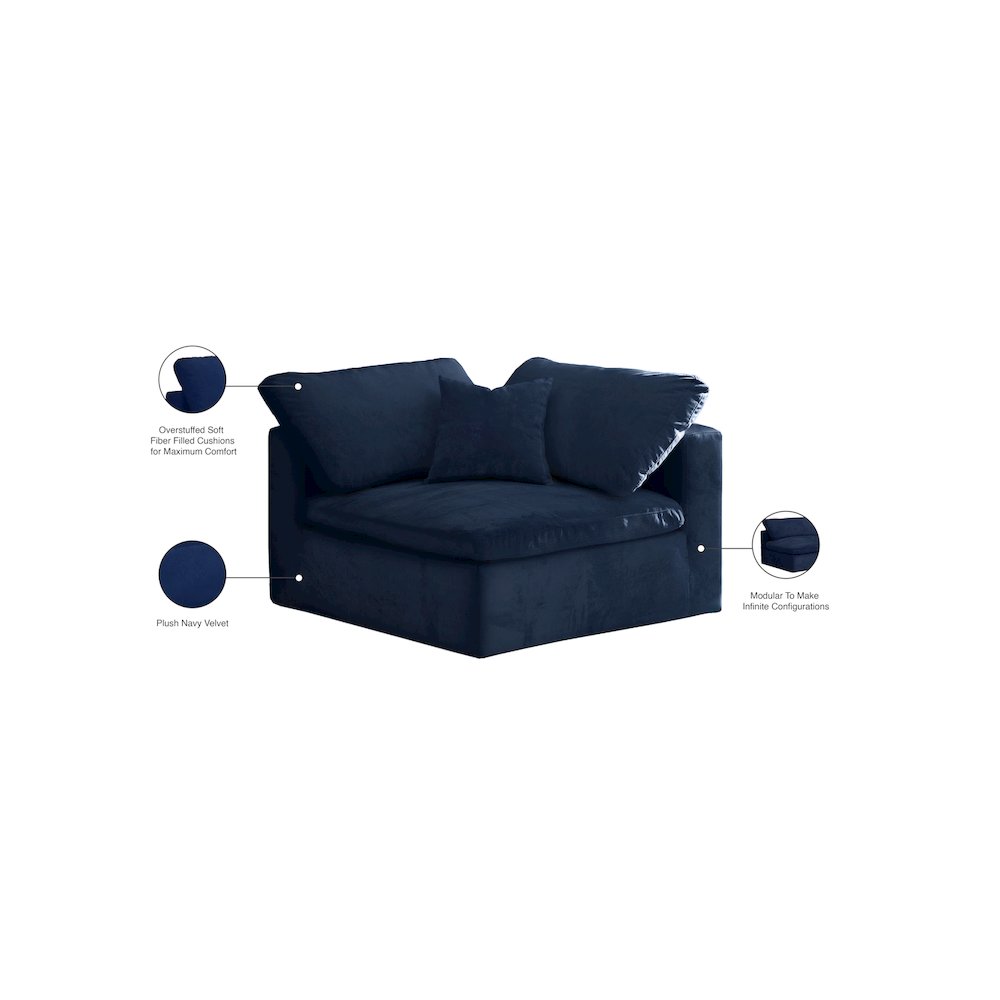 Cozy Navy Velvet Chair