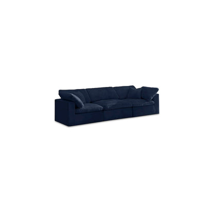 Cozy Navy Velvet Comfort Modular Sofa