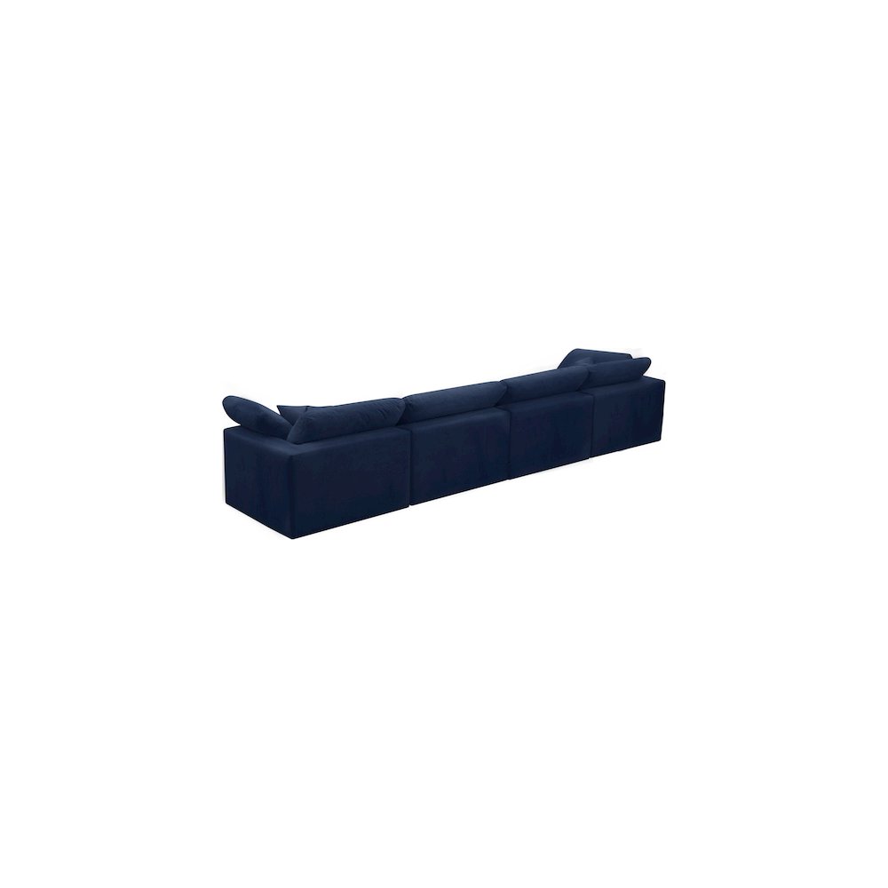 Cozy Navy Velvet Comfort Modular Sofa