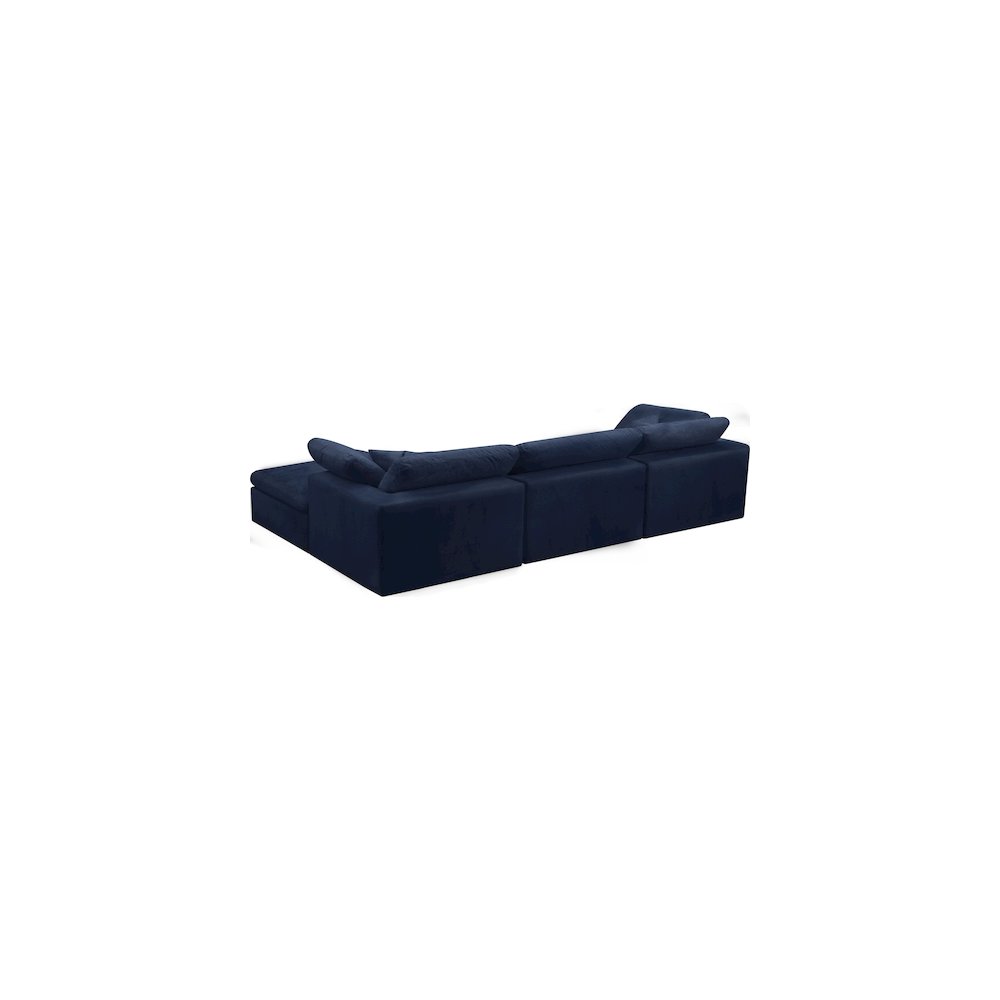Cozy Navy Velvet Comfort Modular Sectional