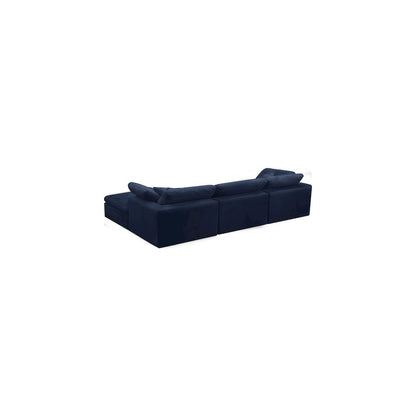 Cozy Navy Velvet Comfort Modular Sectional
