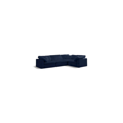 Cozy Navy Velvet Modular Sectional