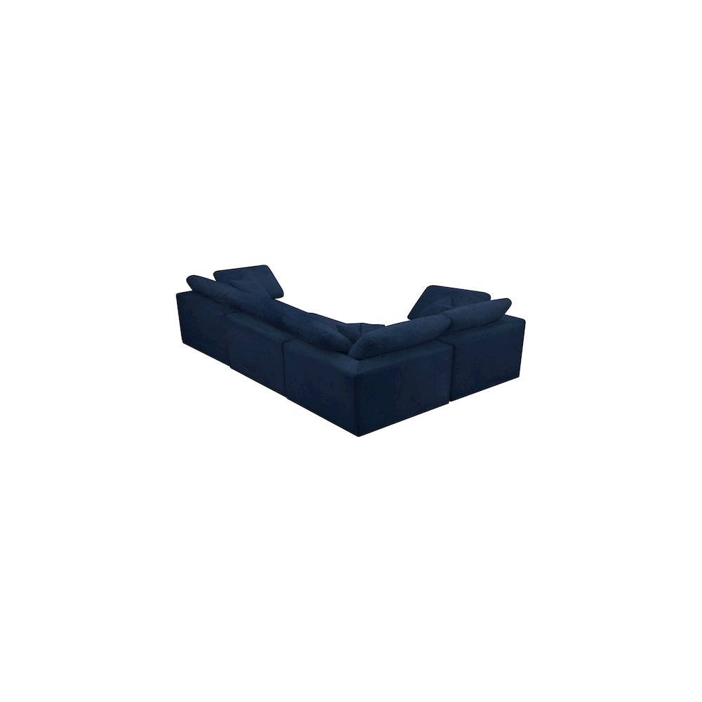 Cozy Navy Velvet Modular Sectional