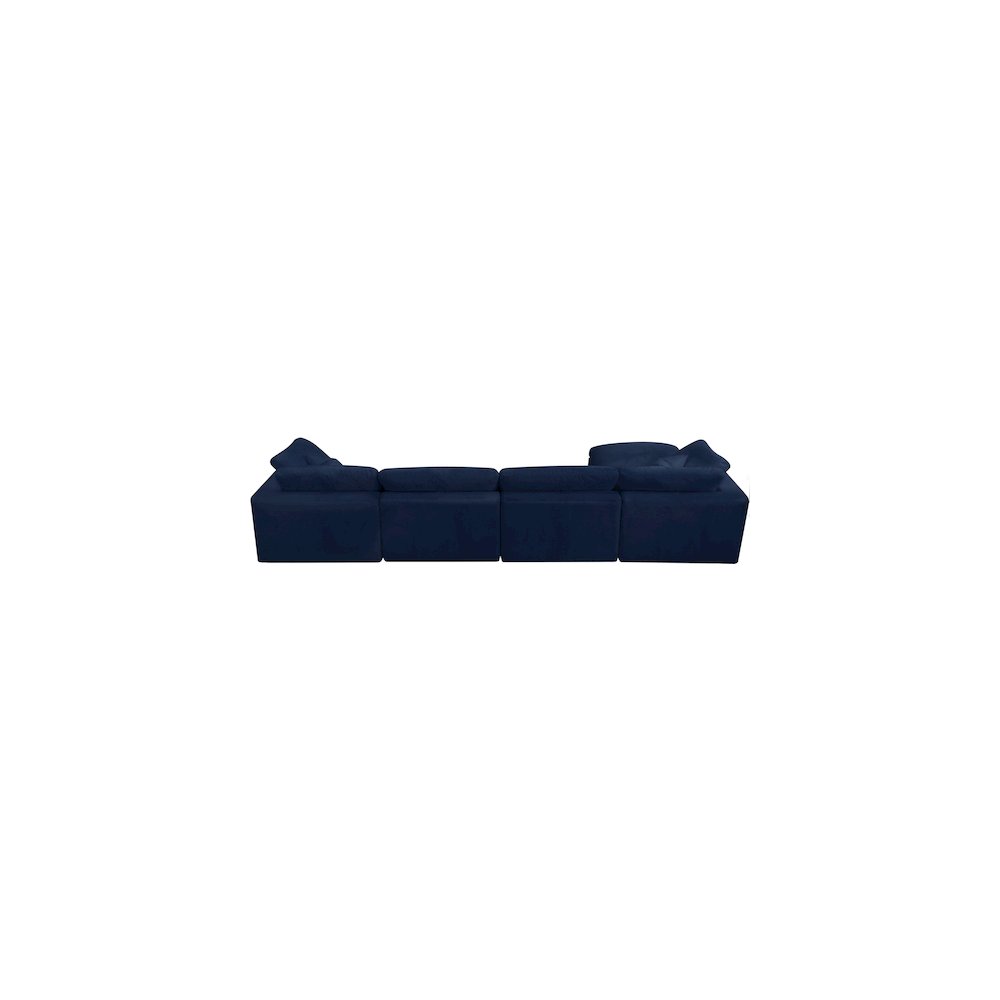 Cozy Navy Velvet Comfort Modular Sectional