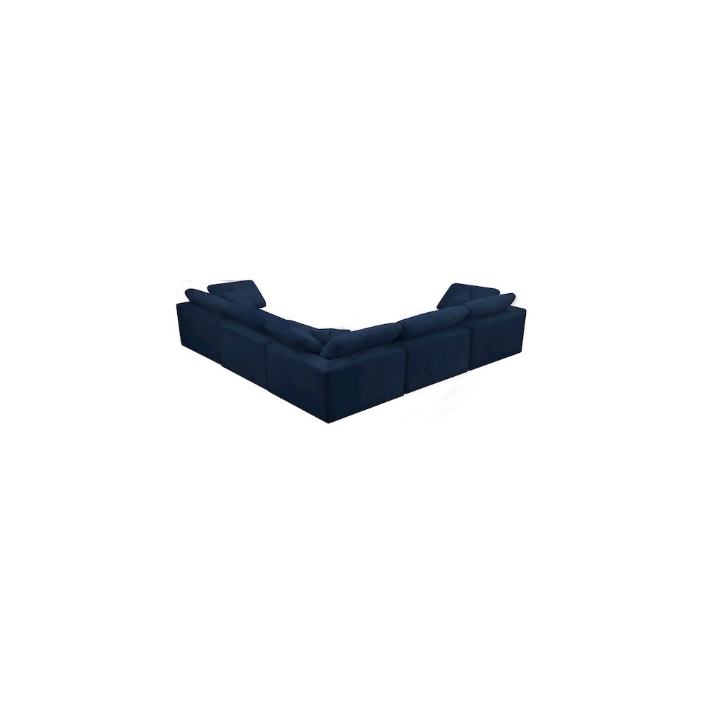 Cozy Navy Velvet Comfort Modular Sectional