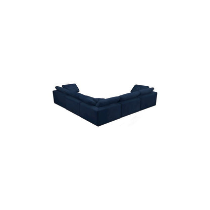 Cozy Navy Velvet Comfort Modular Sectional