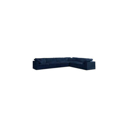 Cozy Navy Velvet Comfort Modular Sectional