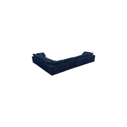 Cozy Navy Velvet Comfort Modular Sectional