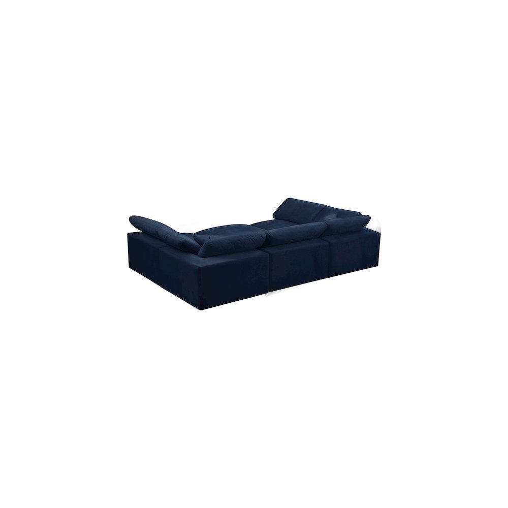 Cozy Navy Velvet Comfort Modular Sectional