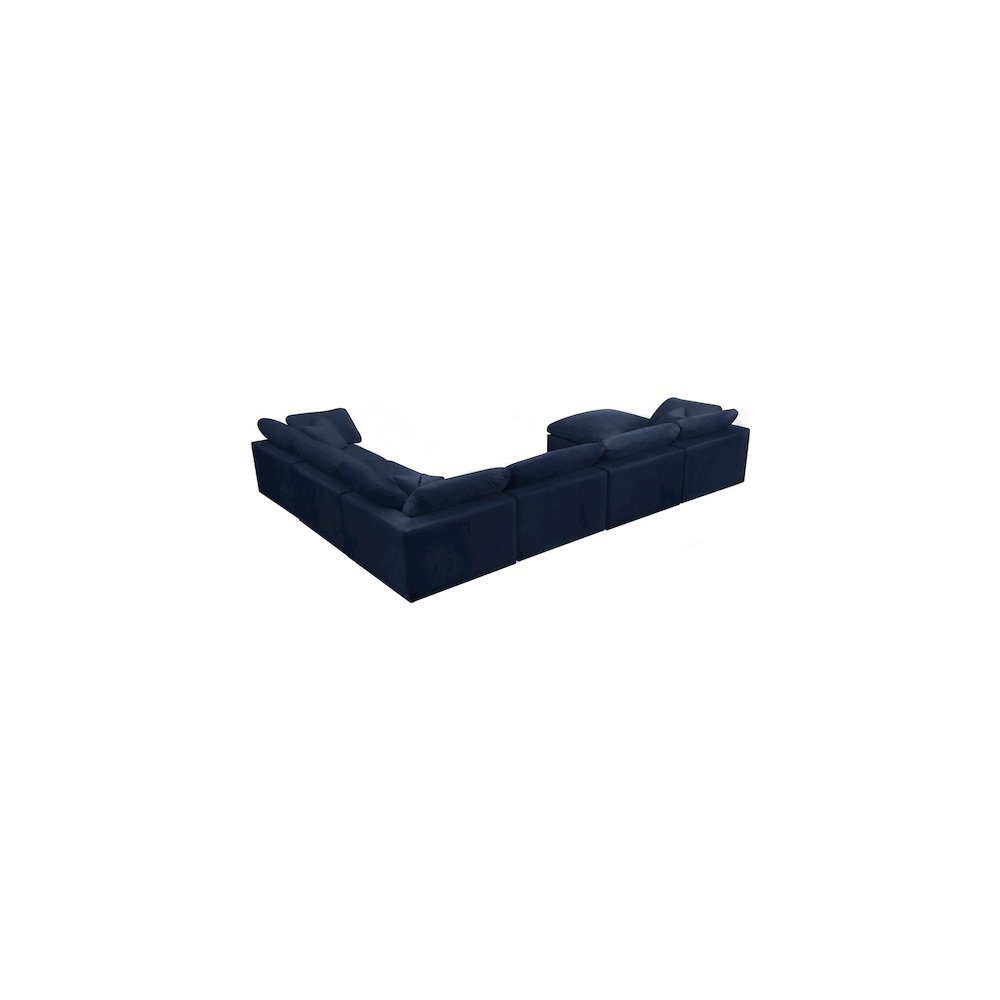 Cozy Navy Velvet Comfort Modular Sectional