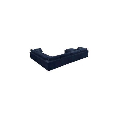 Cozy Navy Velvet Comfort Modular Sectional