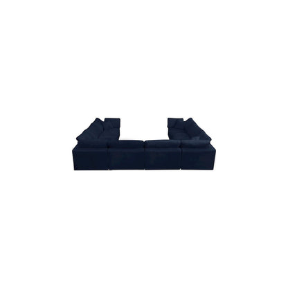 Cozy Navy Velvet Comfort Modular Sectional