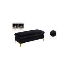 Naomi Black Velvet Ottoman