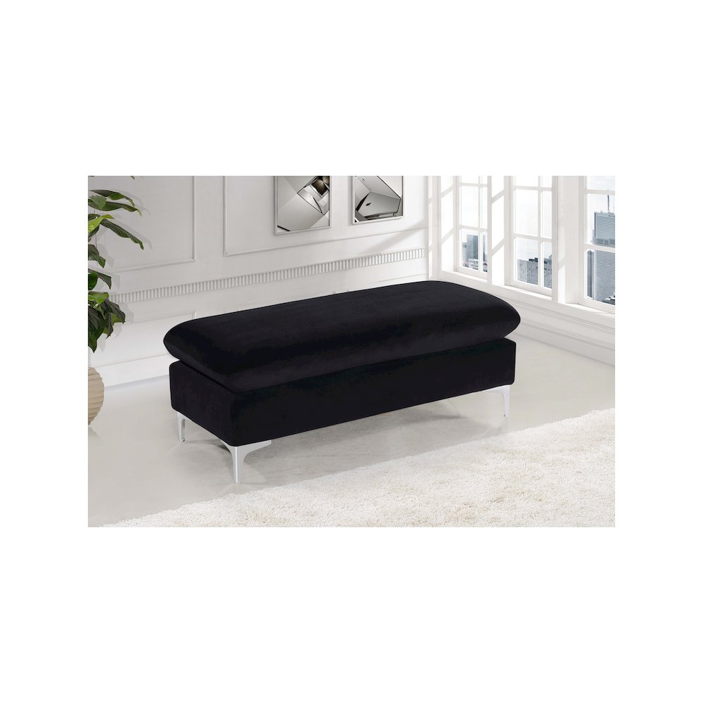 Naomi Black Velvet 2pc. Reversible Sectional