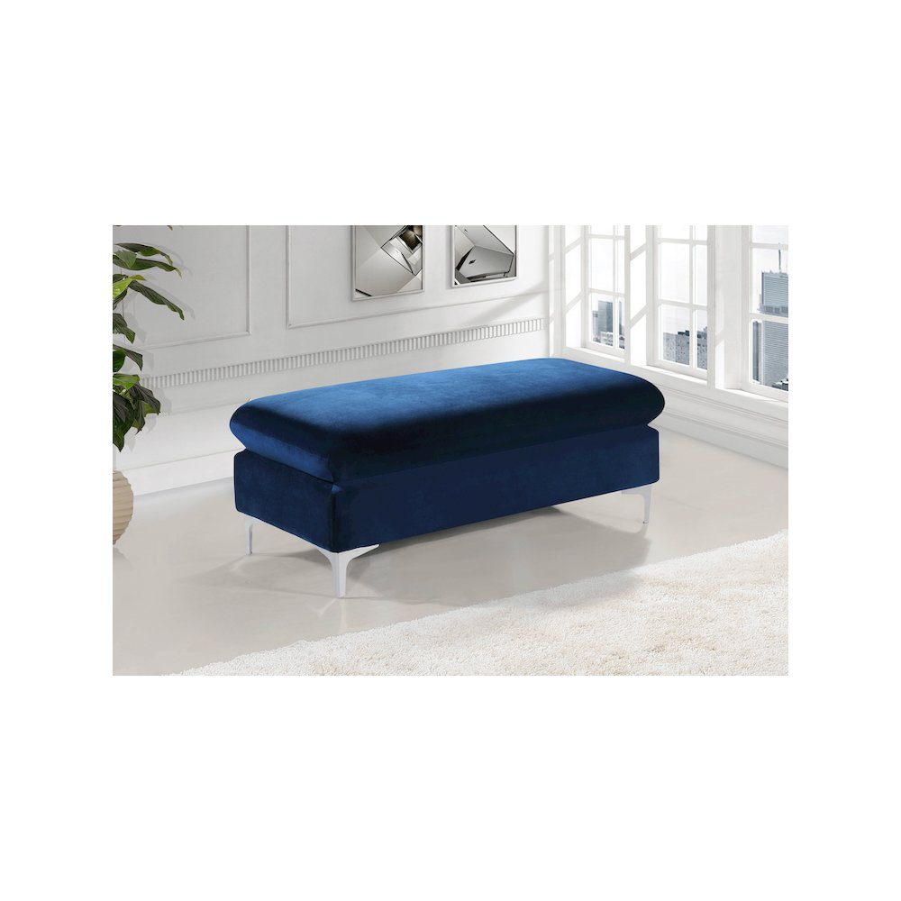 Naomi Navy Velvet 2pc. Reversible Sectional