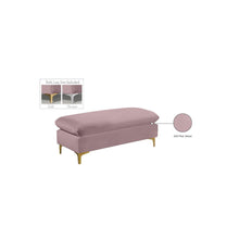 Naomi Pink Velvet Ottoman