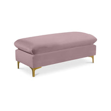 Naomi Pink Velvet Ottoman