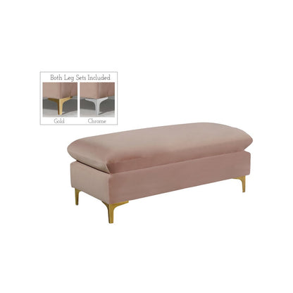 Naomi Pink Velvet 2pc. Reversible Sectional