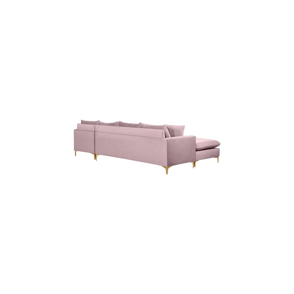 Naomi Pink Velvet 2pc. Reversible Sectional