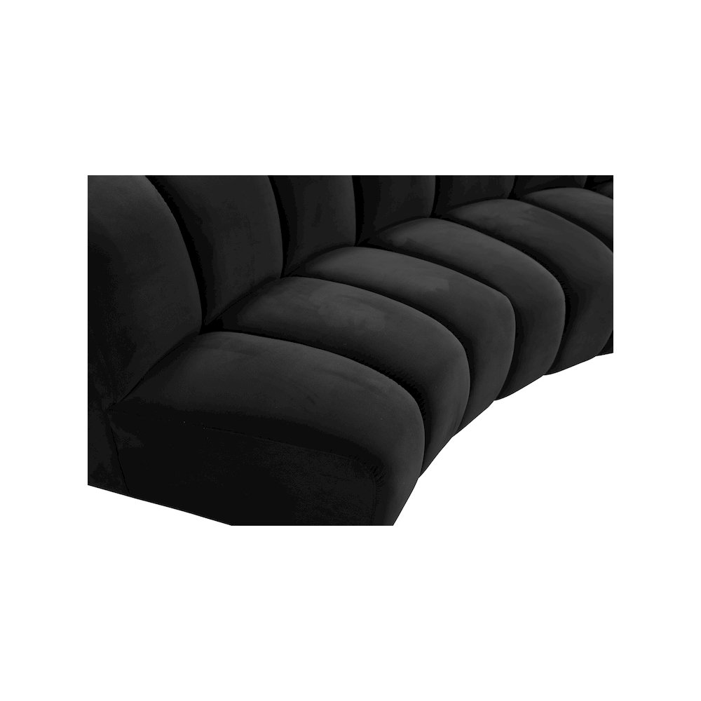 Infinity Black Velvet 11pc. Modular Sectional